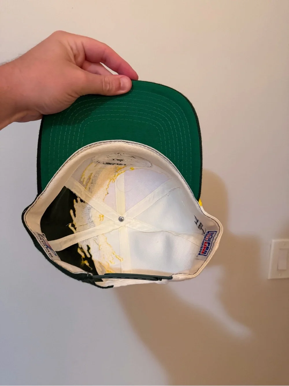 Logo Athletic Green Yellow White Green Bay G Hat